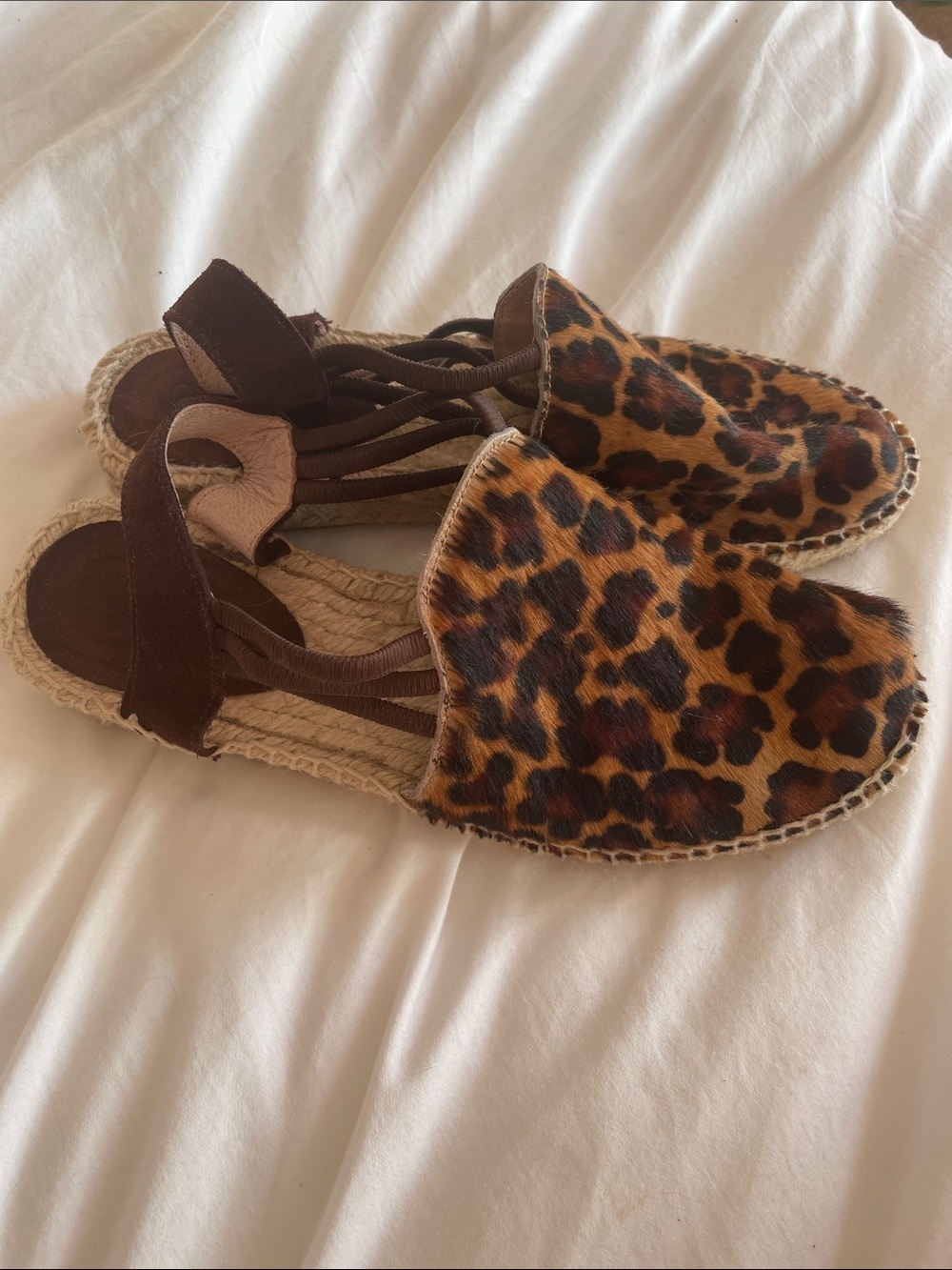 Picon Leopard Print Espadrille Slingback Flats - pony hair - Picture 9 of 13